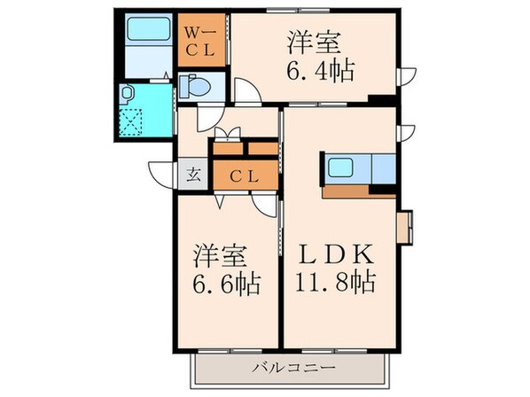 シャ－メゾンＪ・Ｋの物件間取画像